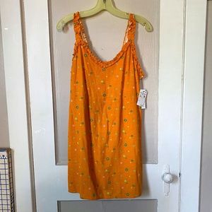 Abound Orange Daisy Floral Sundress